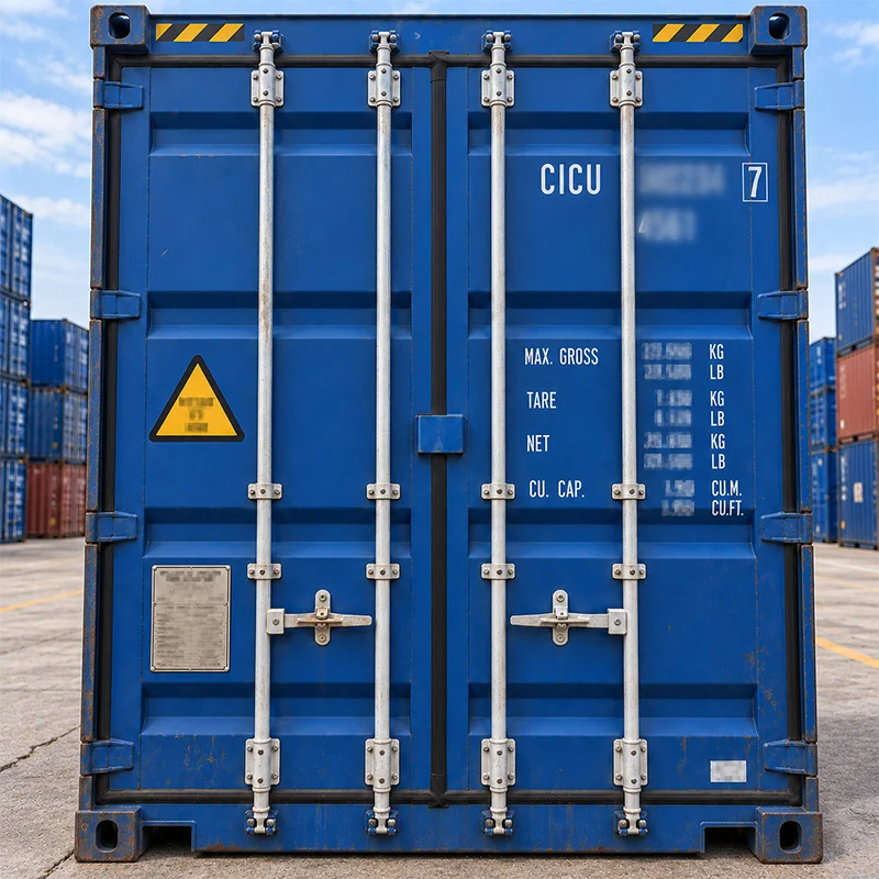 CSC safety approval plate on a cargo-worthy 40HQ container