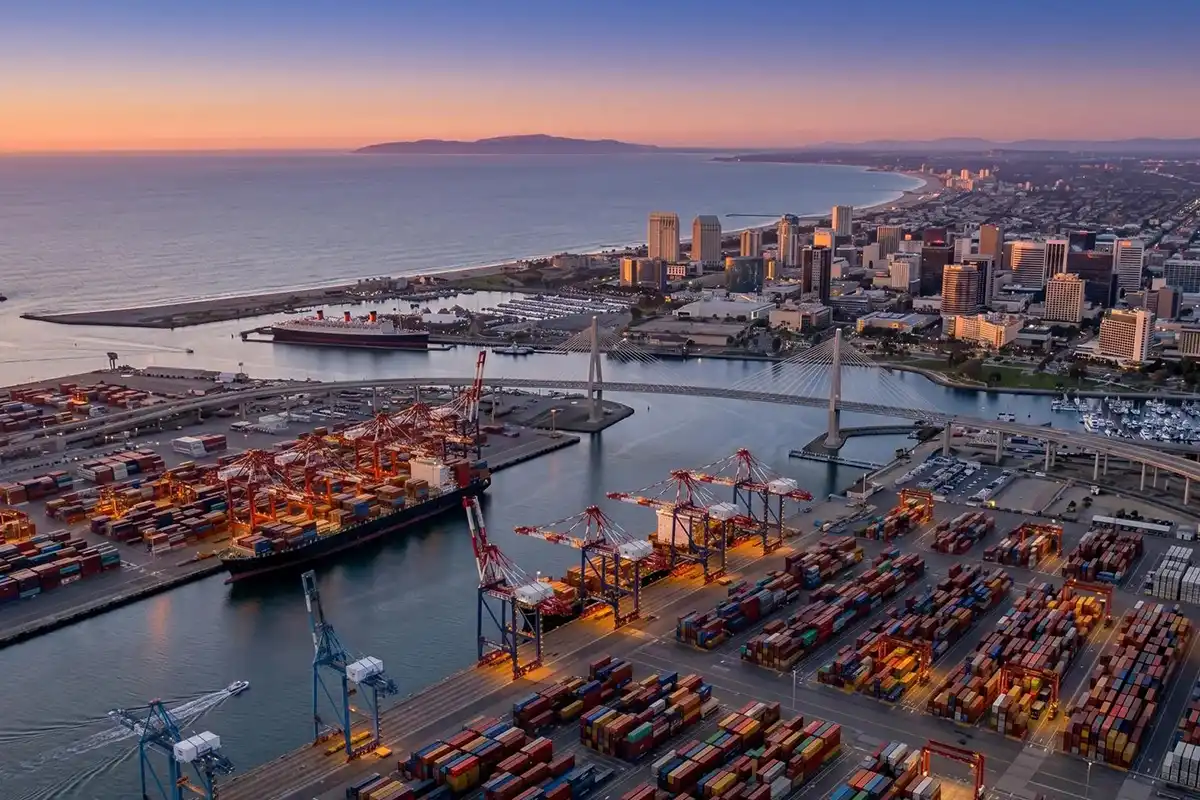 United States city skyline for toy shipping destination