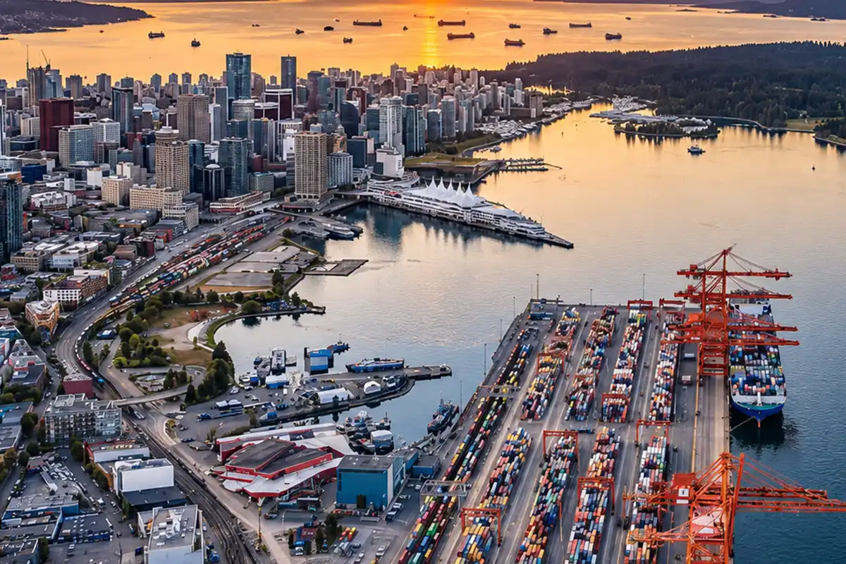 Canada city skyline for toy shipping destination